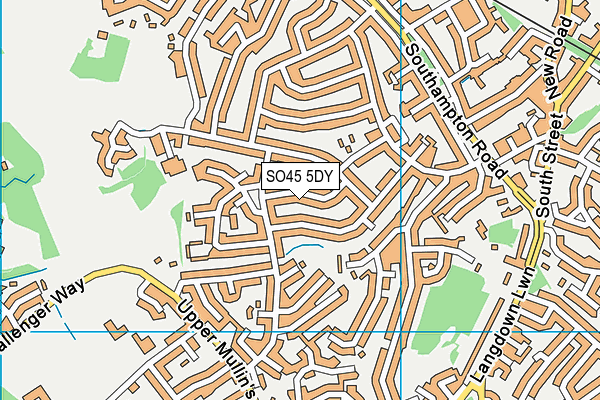 SO45 5DY map - OS VectorMap District (Ordnance Survey)
