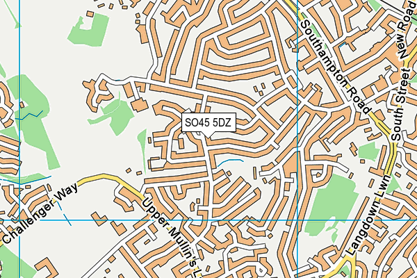SO45 5DZ map - OS VectorMap District (Ordnance Survey)