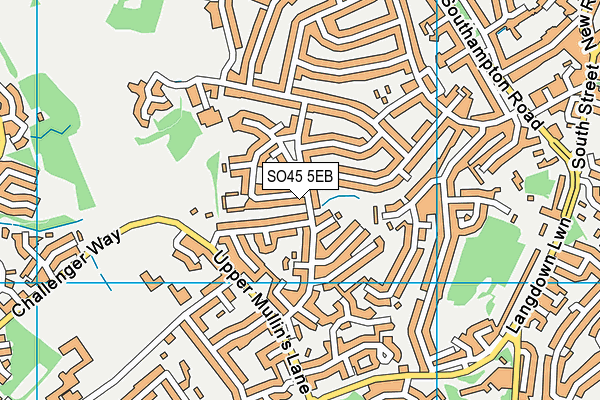 SO45 5EB map - OS VectorMap District (Ordnance Survey)