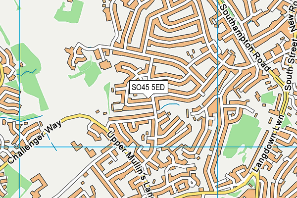 SO45 5ED map - OS VectorMap District (Ordnance Survey)