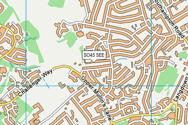 SO45 5EE map - OS VectorMap District (Ordnance Survey)
