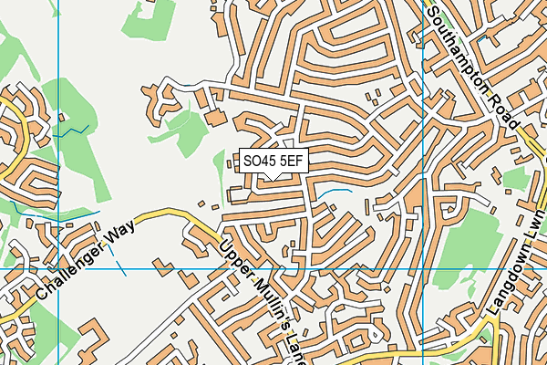 SO45 5EF map - OS VectorMap District (Ordnance Survey)