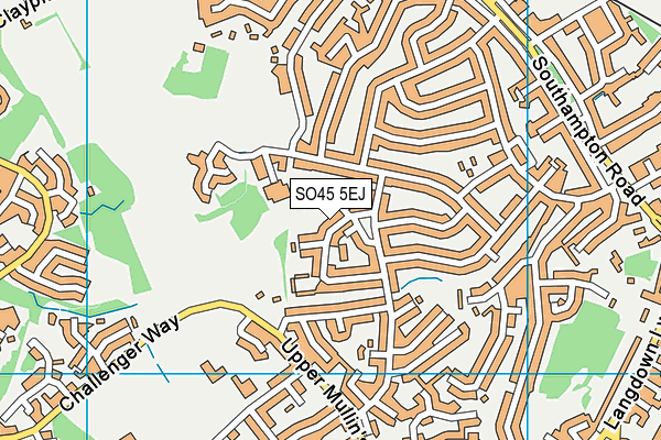 SO45 5EJ map - OS VectorMap District (Ordnance Survey)