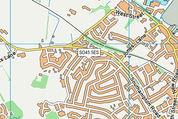 SO45 5ES map - OS VectorMap District (Ordnance Survey)