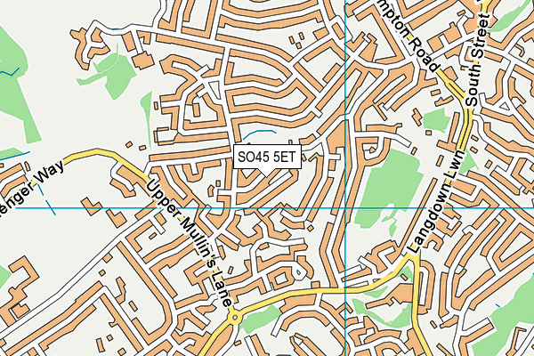 SO45 5ET map - OS VectorMap District (Ordnance Survey)