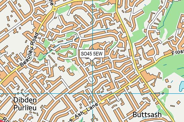 SO45 5EW map - OS VectorMap District (Ordnance Survey)