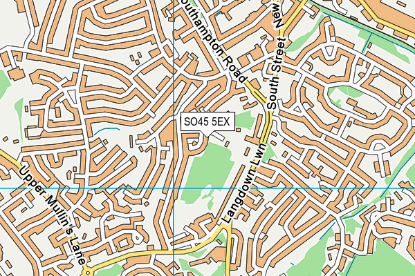 SO45 5EX map - OS VectorMap District (Ordnance Survey)