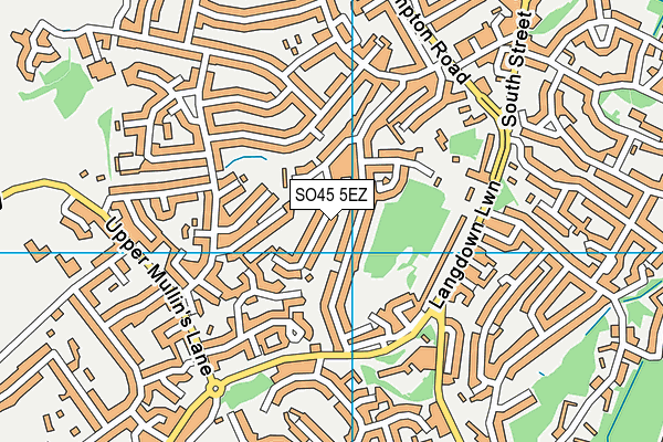 SO45 5EZ map - OS VectorMap District (Ordnance Survey)
