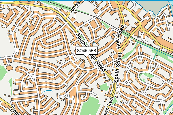 SO45 5FB map - OS VectorMap District (Ordnance Survey)