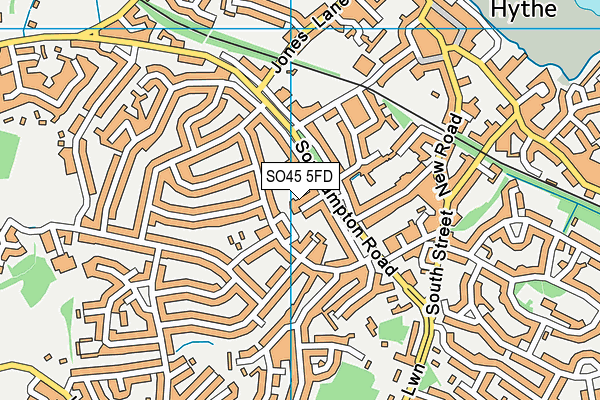 SO45 5FD map - OS VectorMap District (Ordnance Survey)