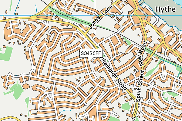 SO45 5FF map - OS VectorMap District (Ordnance Survey)