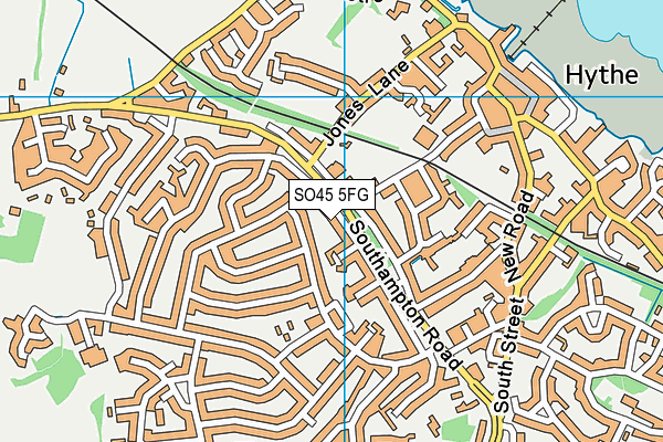 SO45 5FG map - OS VectorMap District (Ordnance Survey)