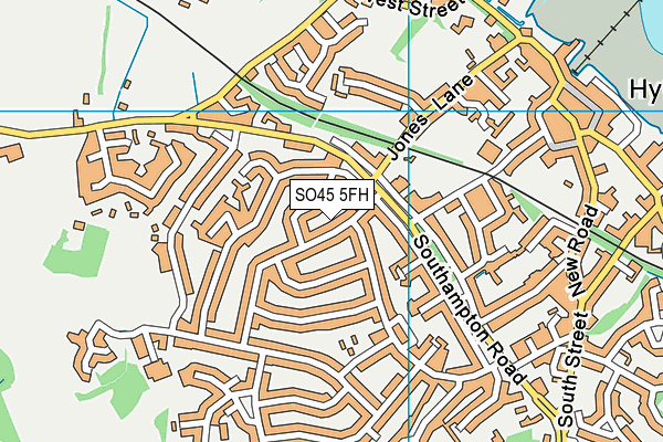 SO45 5FH map - OS VectorMap District (Ordnance Survey)