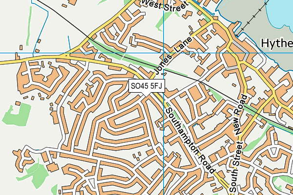 SO45 5FJ map - OS VectorMap District (Ordnance Survey)