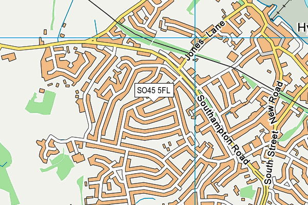 SO45 5FL map - OS VectorMap District (Ordnance Survey)