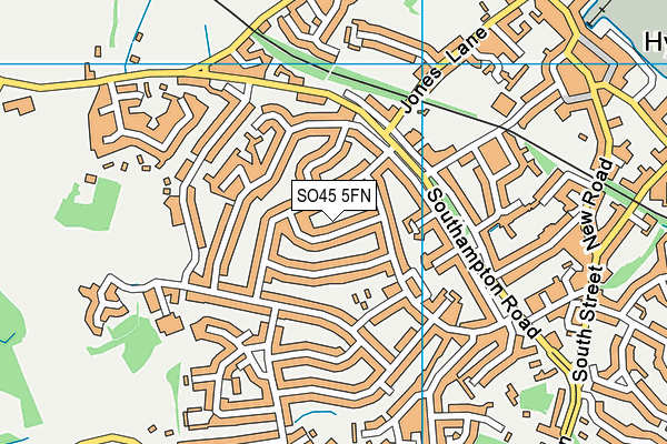 SO45 5FN map - OS VectorMap District (Ordnance Survey)