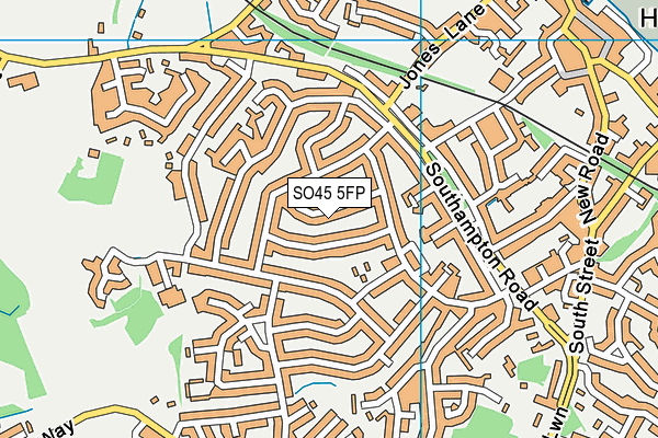 SO45 5FP map - OS VectorMap District (Ordnance Survey)