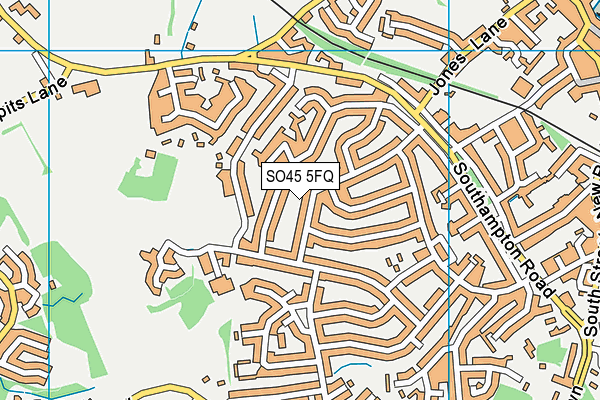 SO45 5FQ map - OS VectorMap District (Ordnance Survey)