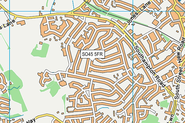 SO45 5FR map - OS VectorMap District (Ordnance Survey)