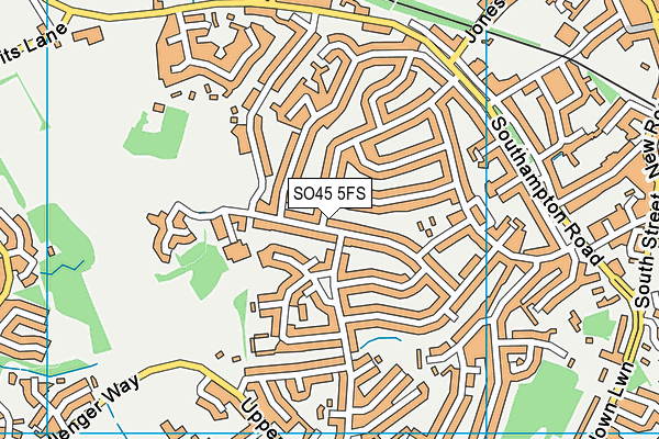 SO45 5FS map - OS VectorMap District (Ordnance Survey)