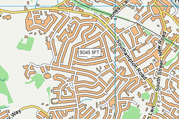 SO45 5FT map - OS VectorMap District (Ordnance Survey)