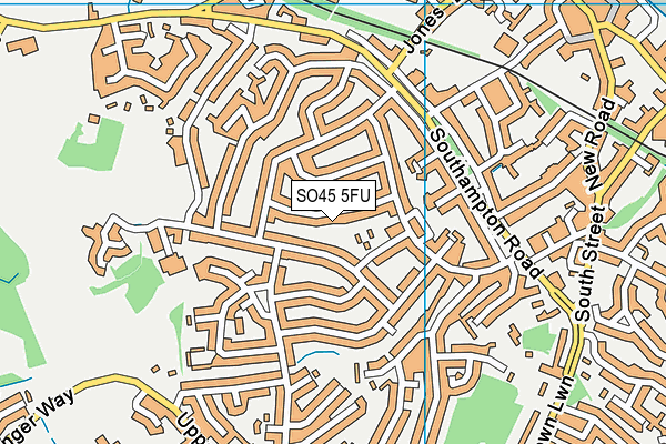 SO45 5FU map - OS VectorMap District (Ordnance Survey)