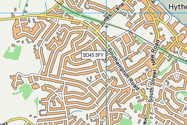 SO45 5FY map - OS VectorMap District (Ordnance Survey)