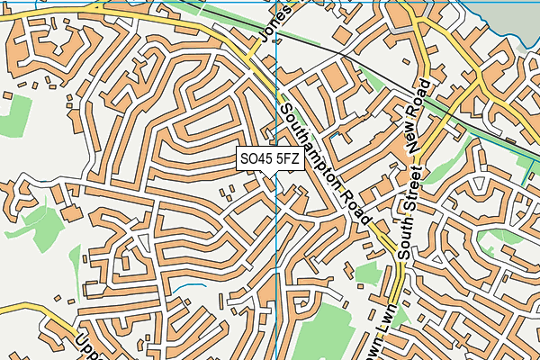 SO45 5FZ map - OS VectorMap District (Ordnance Survey)