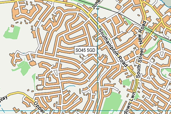 SO45 5GD map - OS VectorMap District (Ordnance Survey)