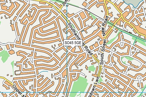 SO45 5GE map - OS VectorMap District (Ordnance Survey)