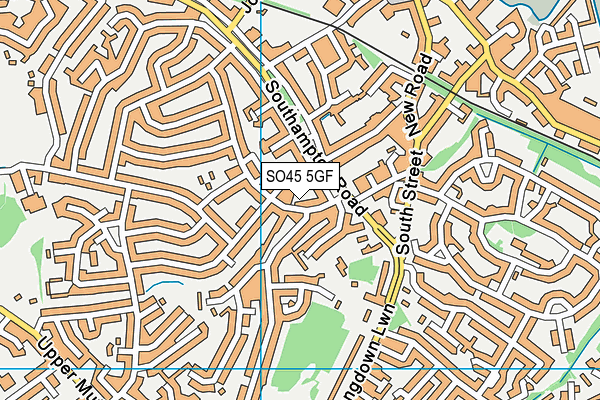 SO45 5GF map - OS VectorMap District (Ordnance Survey)