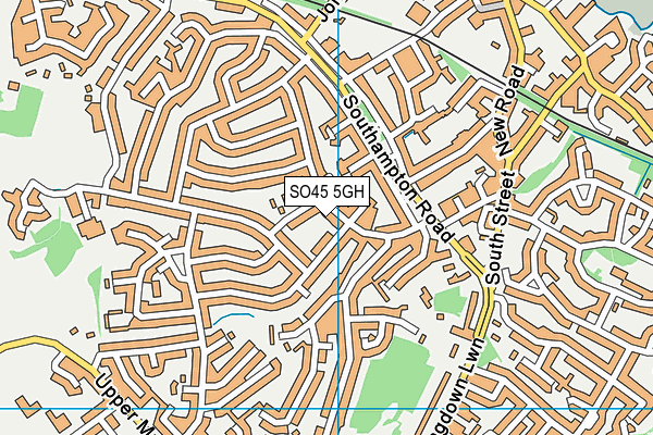 SO45 5GH map - OS VectorMap District (Ordnance Survey)