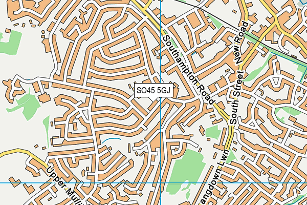 SO45 5GJ map - OS VectorMap District (Ordnance Survey)