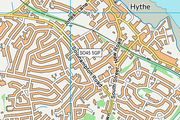 SO45 5GP map - OS VectorMap District (Ordnance Survey)