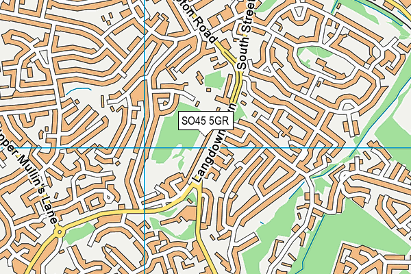 SO45 5GR map - OS VectorMap District (Ordnance Survey)