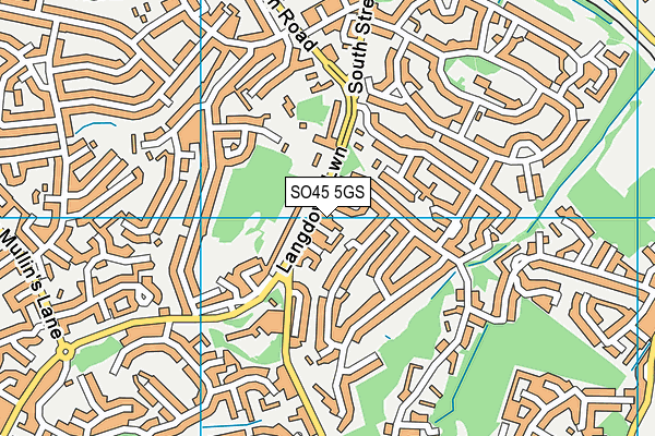 SO45 5GS map - OS VectorMap District (Ordnance Survey)