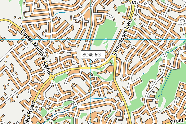 SO45 5GT map - OS VectorMap District (Ordnance Survey)