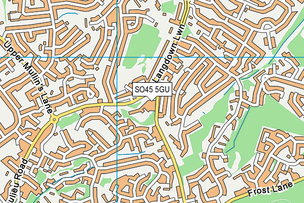 SO45 5GU map - OS VectorMap District (Ordnance Survey)