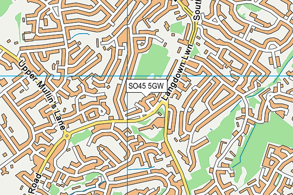 SO45 5GW map - OS VectorMap District (Ordnance Survey)