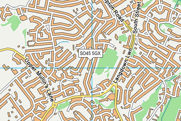 SO45 5GX map - OS VectorMap District (Ordnance Survey)
