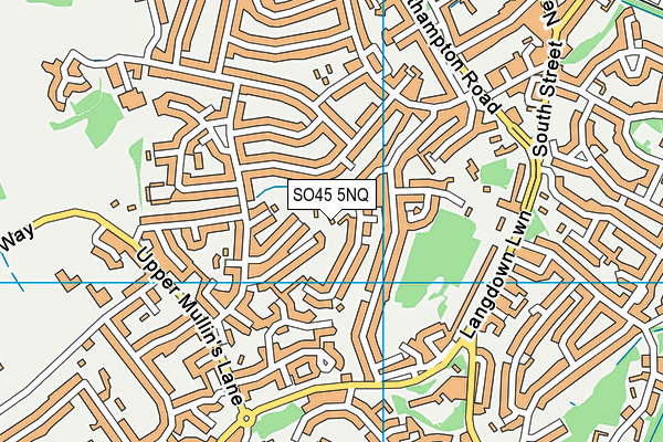 SO45 5NQ map - OS VectorMap District (Ordnance Survey)