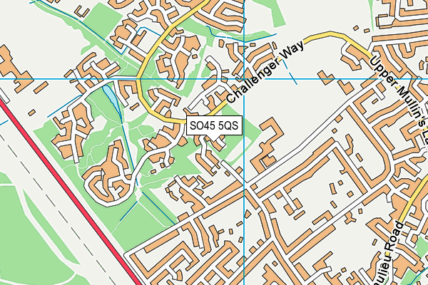 SO45 5QS map - OS VectorMap District (Ordnance Survey)