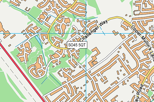 SO45 5QT map - OS VectorMap District (Ordnance Survey)