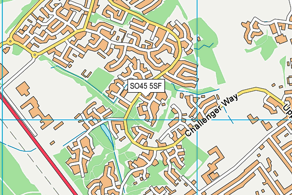 SO45 5SF map - OS VectorMap District (Ordnance Survey)