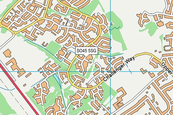 SO45 5SG map - OS VectorMap District (Ordnance Survey)