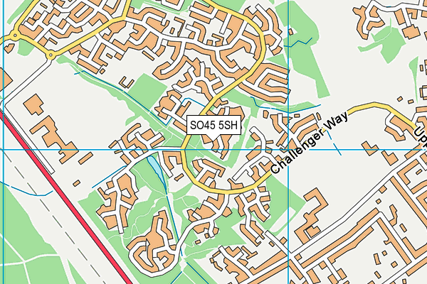 SO45 5SH map - OS VectorMap District (Ordnance Survey)