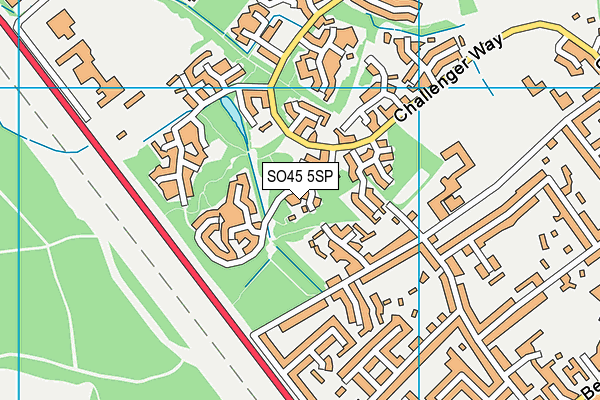 SO45 5SP map - OS VectorMap District (Ordnance Survey)