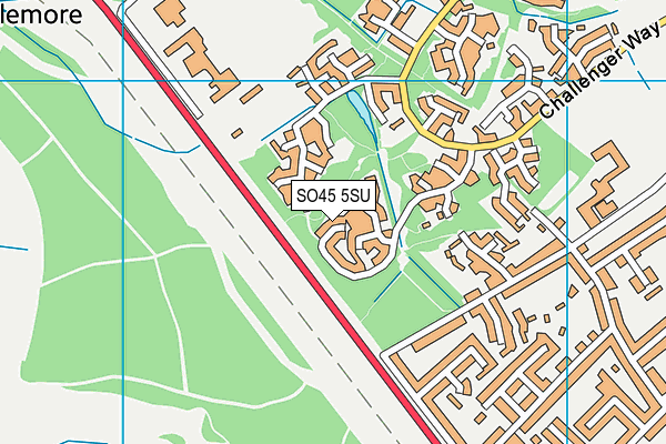 SO45 5SU map - OS VectorMap District (Ordnance Survey)