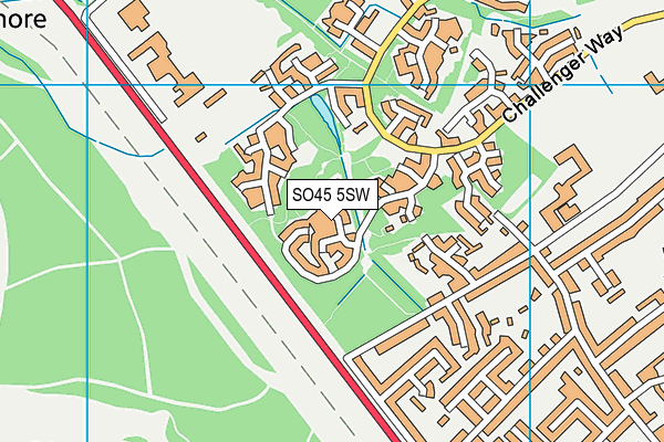 SO45 5SW map - OS VectorMap District (Ordnance Survey)
