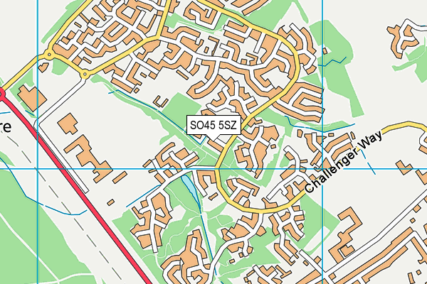SO45 5SZ map - OS VectorMap District (Ordnance Survey)